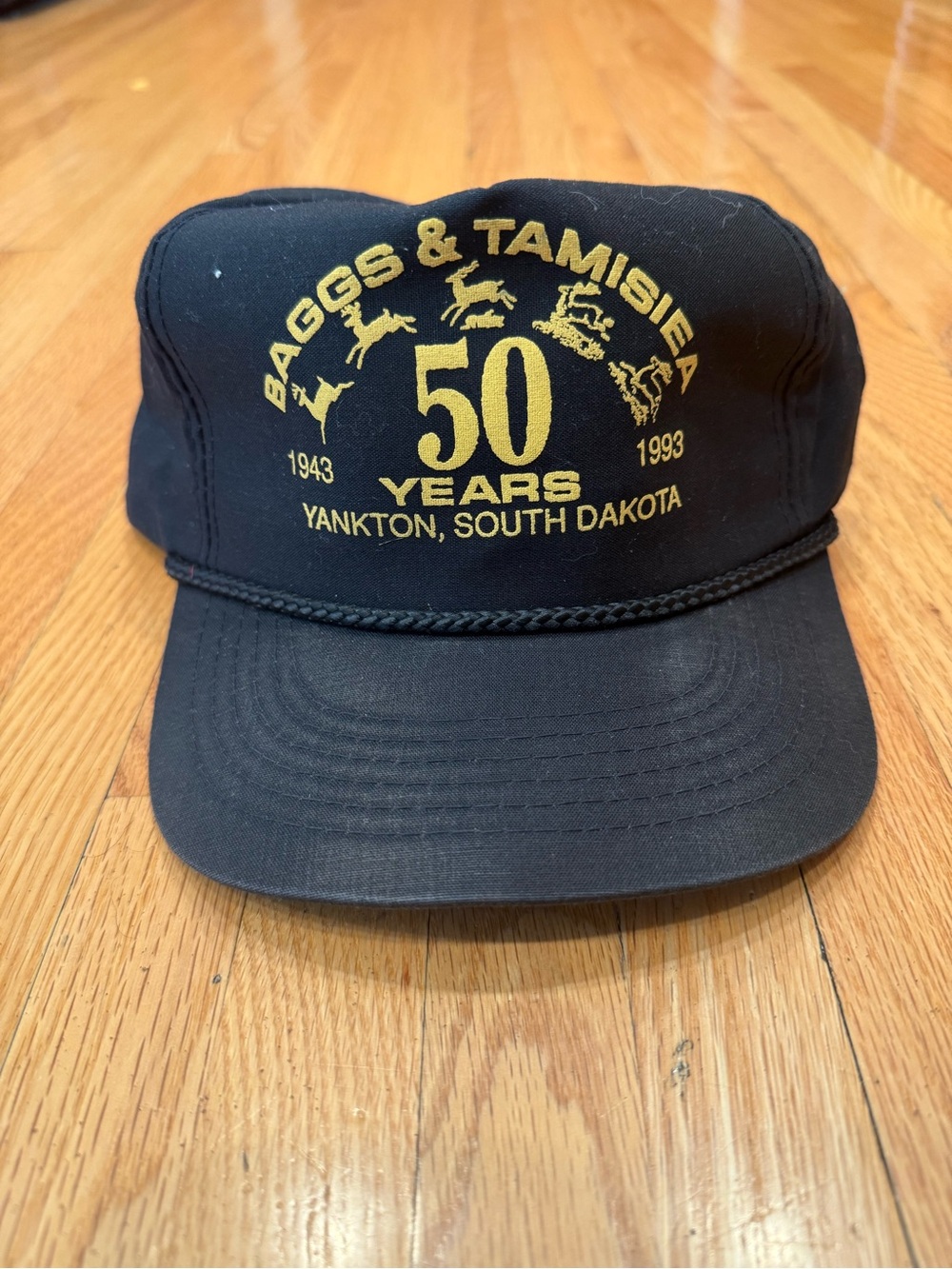 Baggs & Tamisiea Black and Gold 50 Years Anniversary Yankton SD Hat